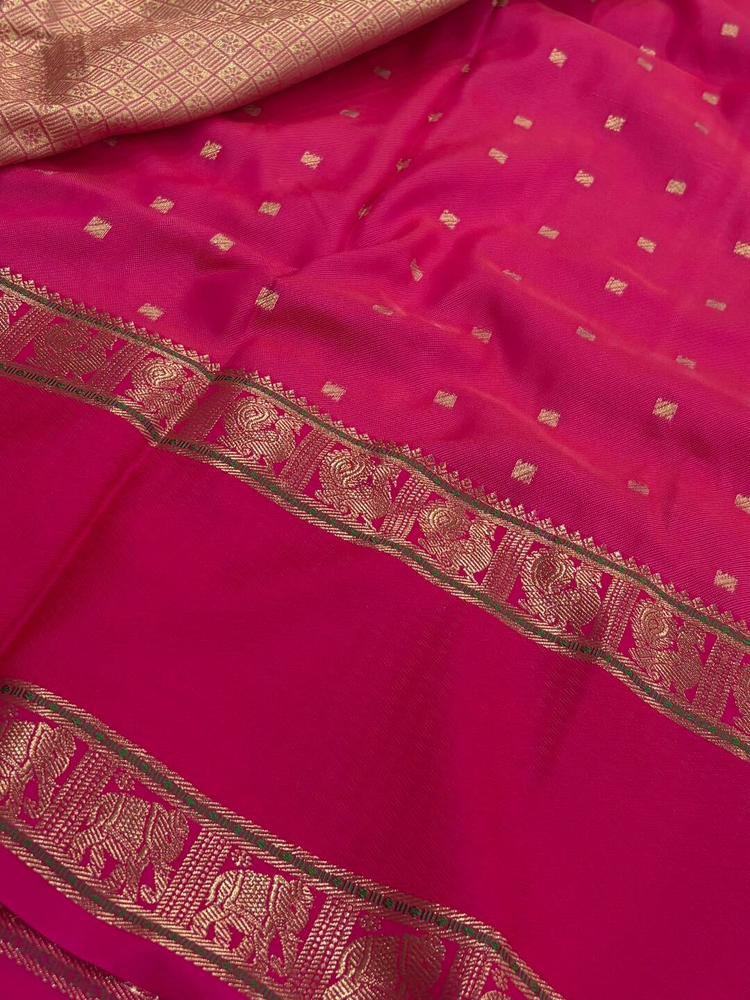 Coral Pink Cotton Silk Saree