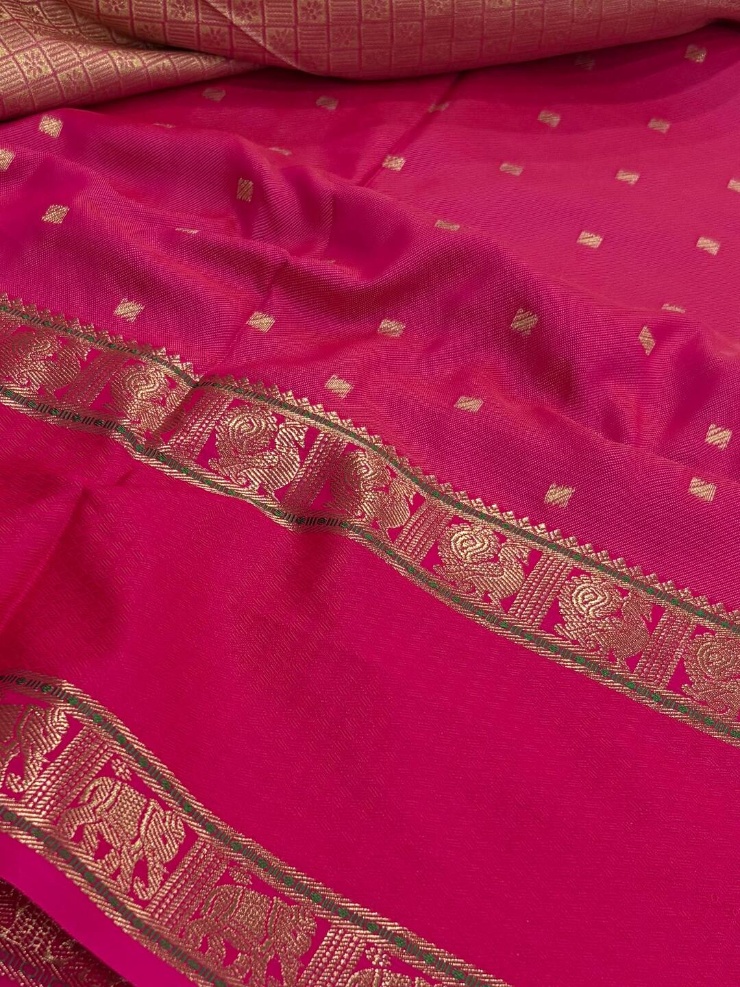 Mint Green Cotton Silk Saree