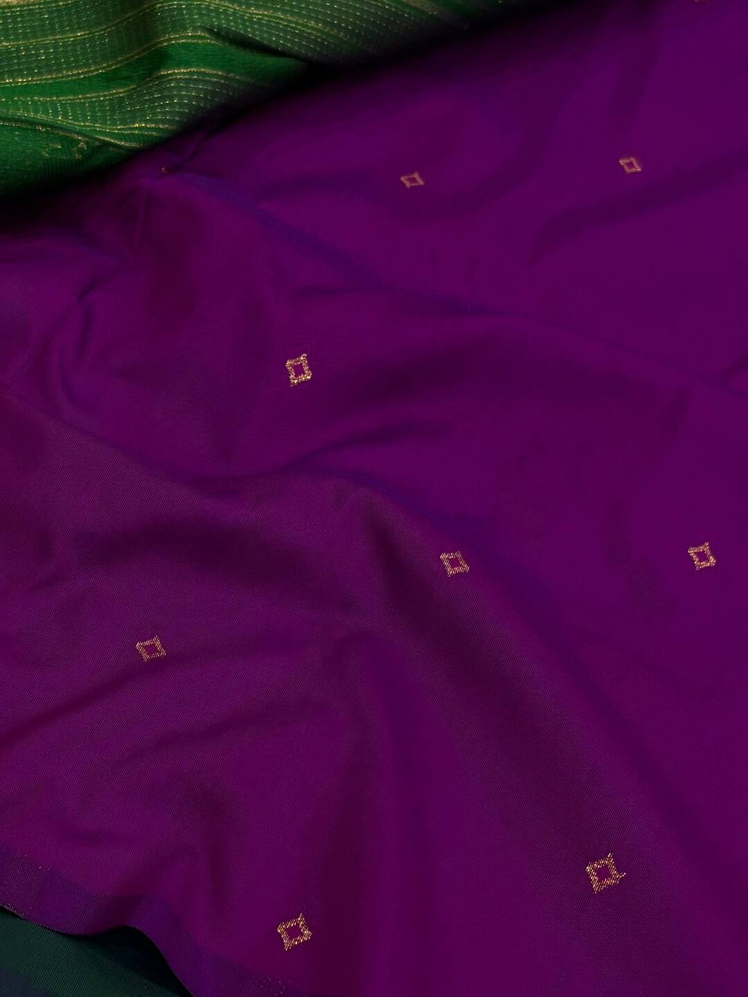 Peacock Blue Cotton Silk Saree