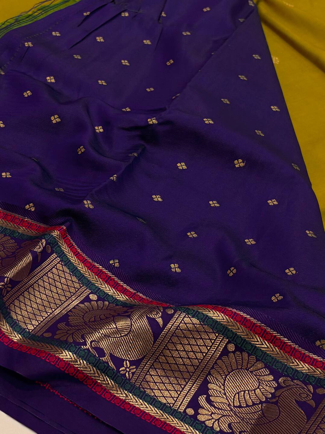 Apple Green Cotton Silk Saree