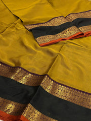 Apple Green Cotton Silk Saree