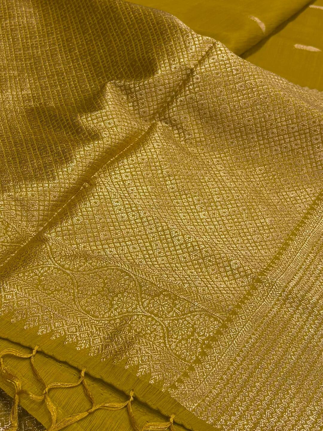 Mustard Yellow  Soft Cotton Silk Saree
