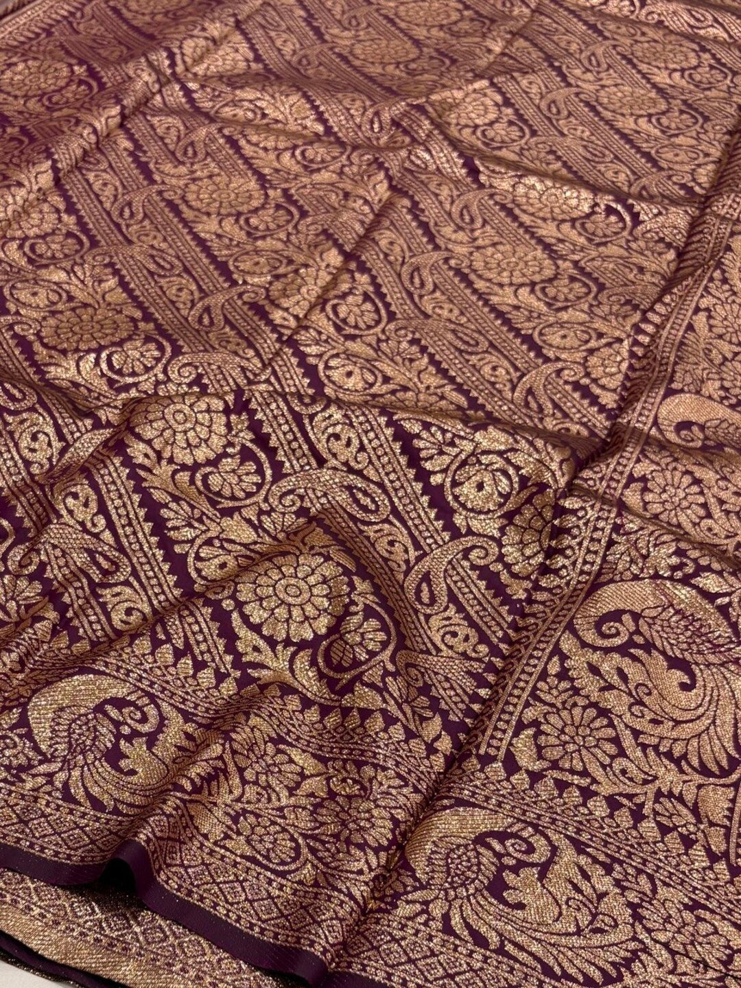 Royal Purple Cotton Silk Saree