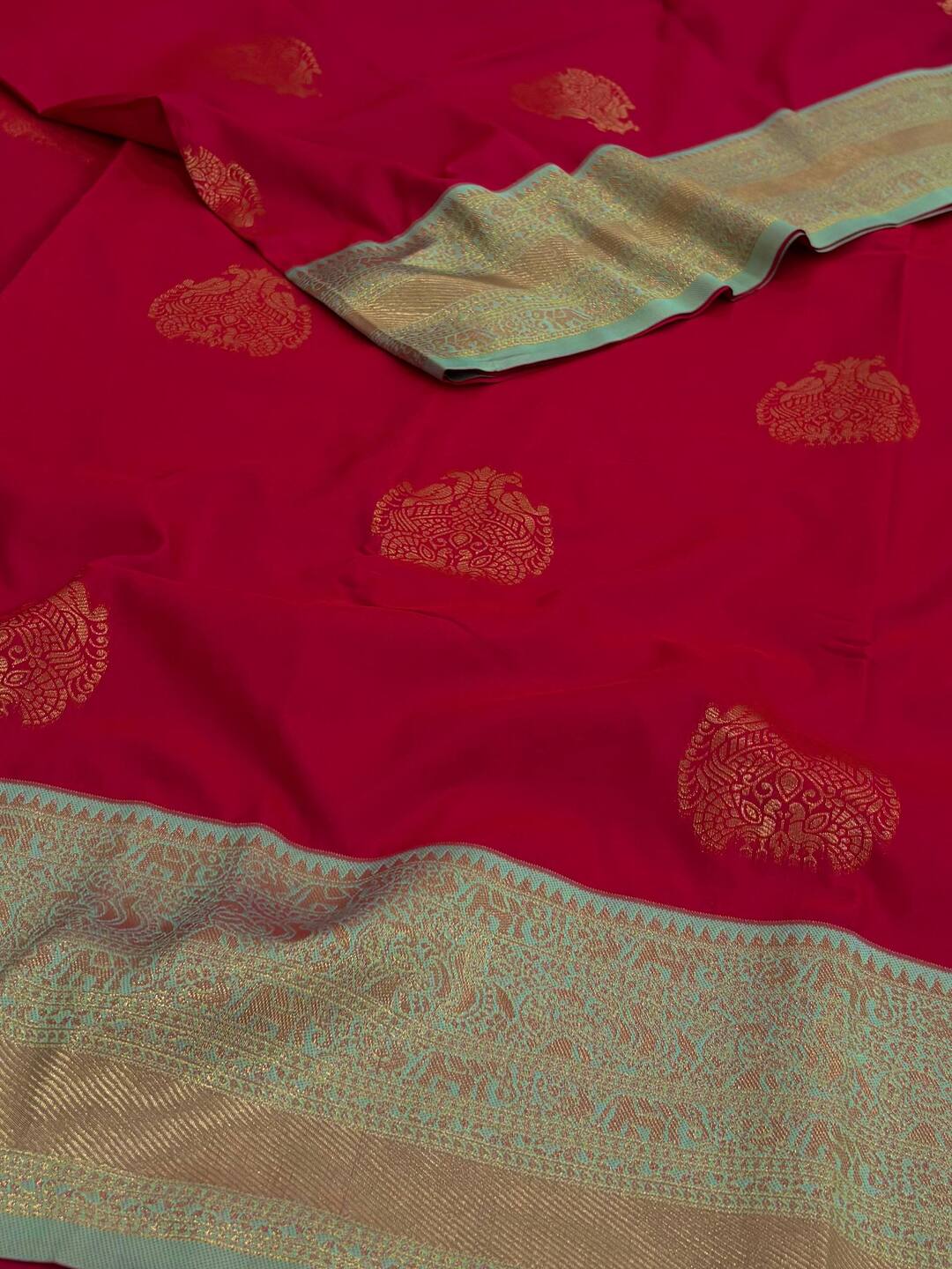 Hot Pink Cotton Silk Saree