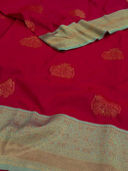 Hot Pink Cotton Silk Saree
