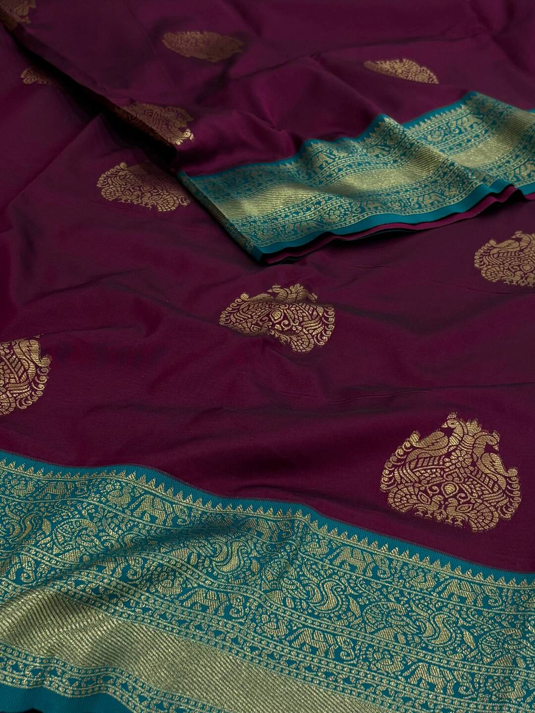 Royal Purple Cotton Silk Saree