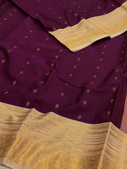 Royal Purple Semi Kanchi Silk Saree