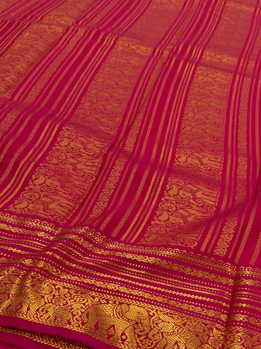 Mint Green Semi Kanchi Silk Saree