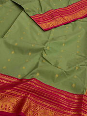 Mint Green Semi Kanchi Silk Saree