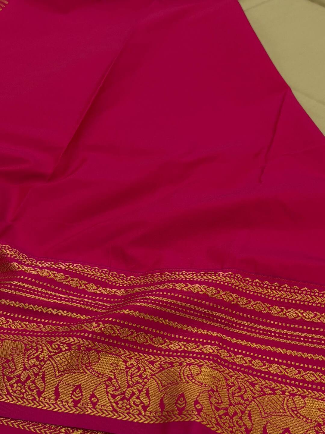 Pistachio Green Semi Kanchi Silk Saree