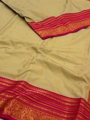 Pistachio Green Semi Kanchi Silk Saree