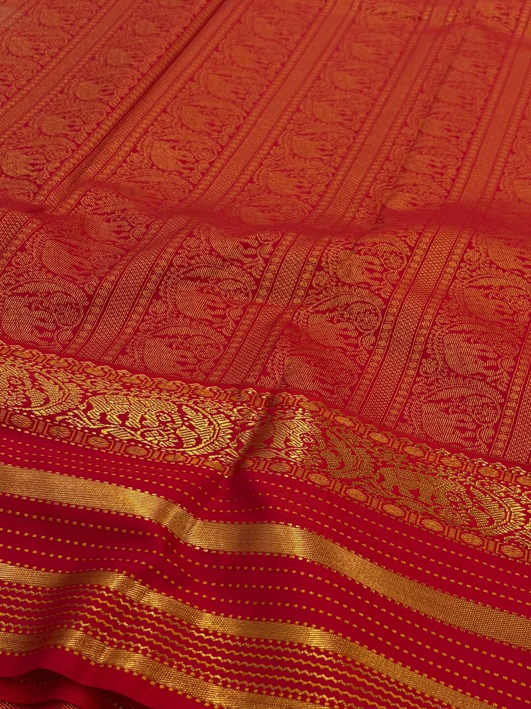 Beige Semi Kanchi Silk Saree