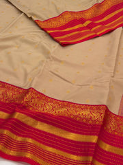 Beige Semi Kanchi Silk Saree
