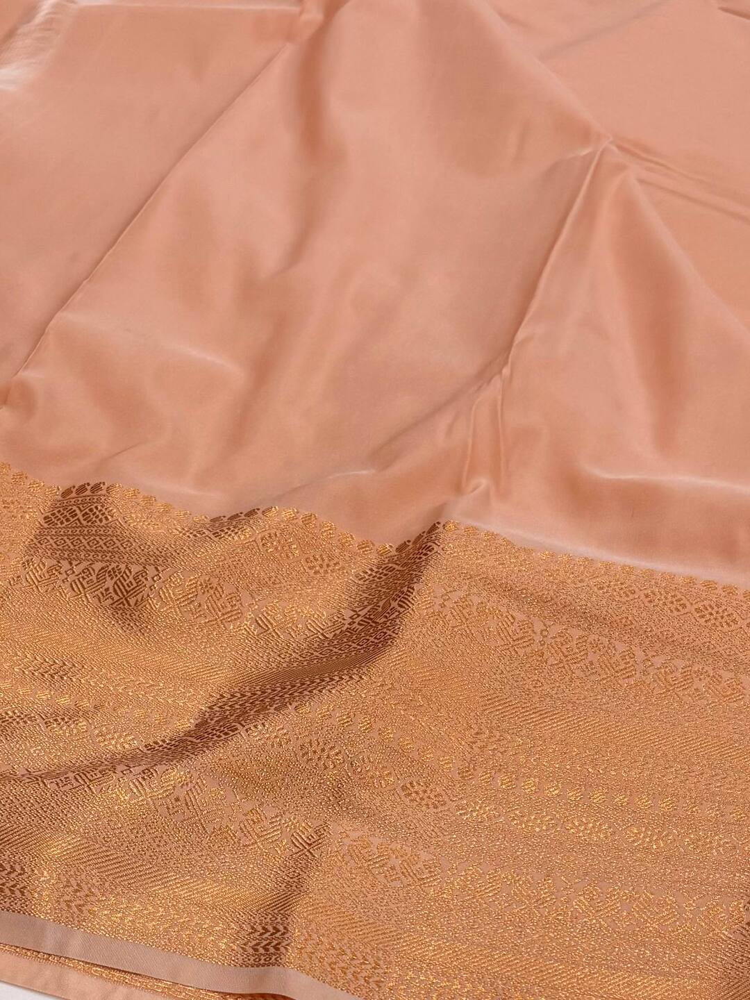 Cream Semi Kanchi Silk Saree