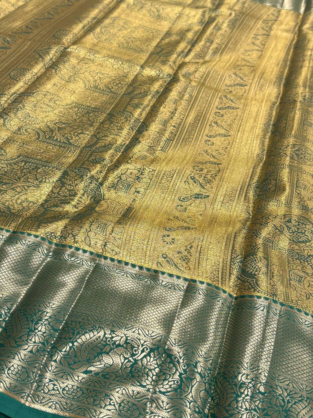 Pastel Pink Semi Kanchi Silk Saree