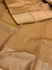 Beige Semi Kanchi Silk Saree