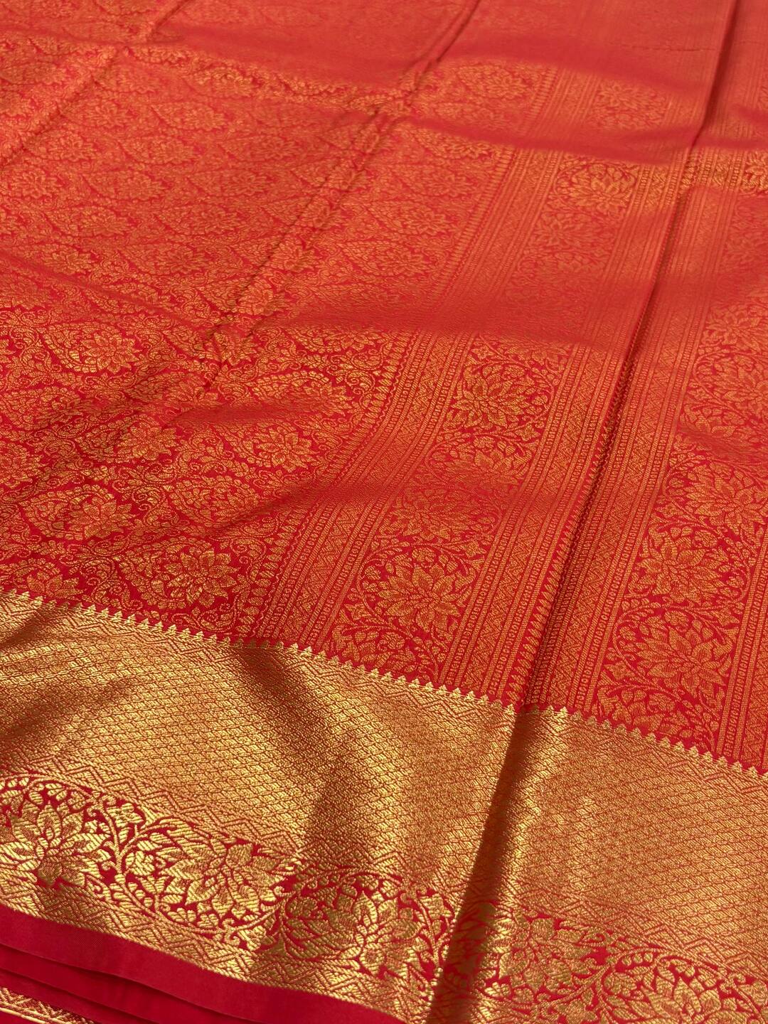 Chili Red Semi Kanchi Silk Saree