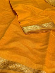 Mustard Soft Cotton Saree