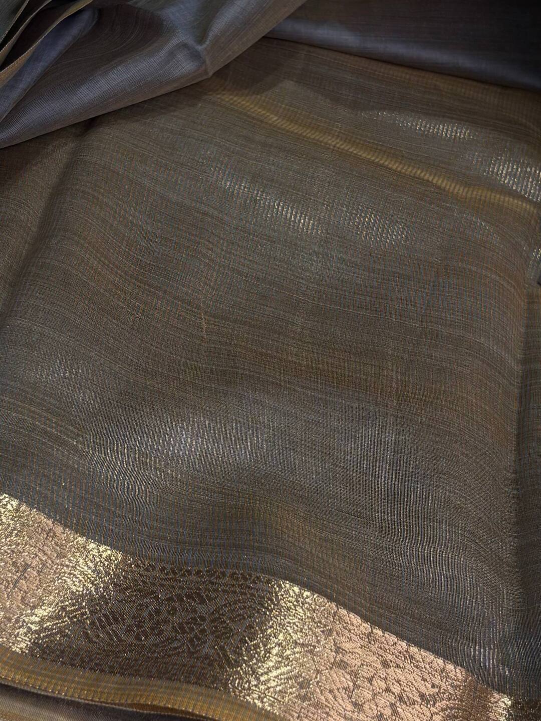 Gray Soft Cotton Saree