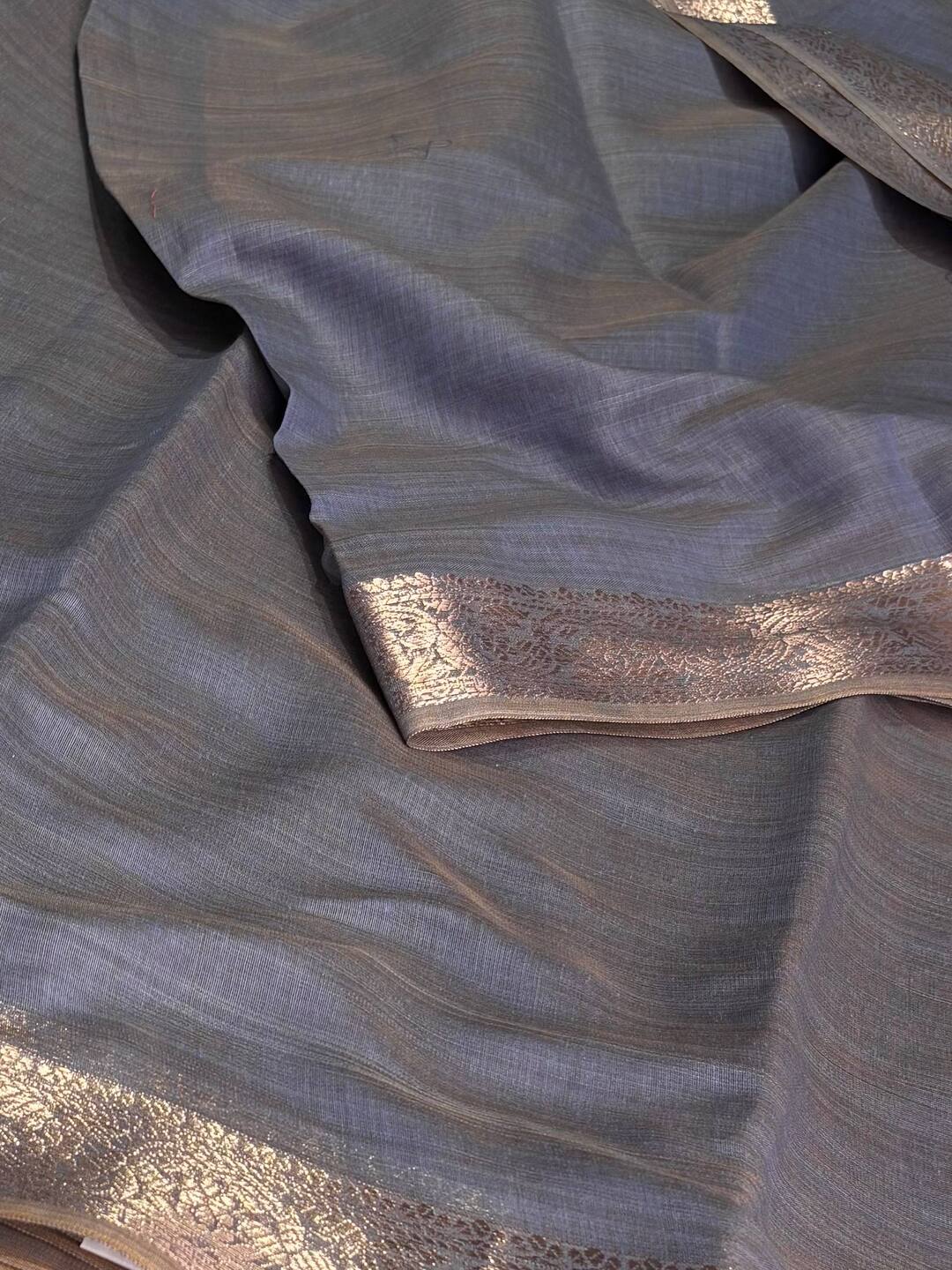 Gray Soft Cotton Saree