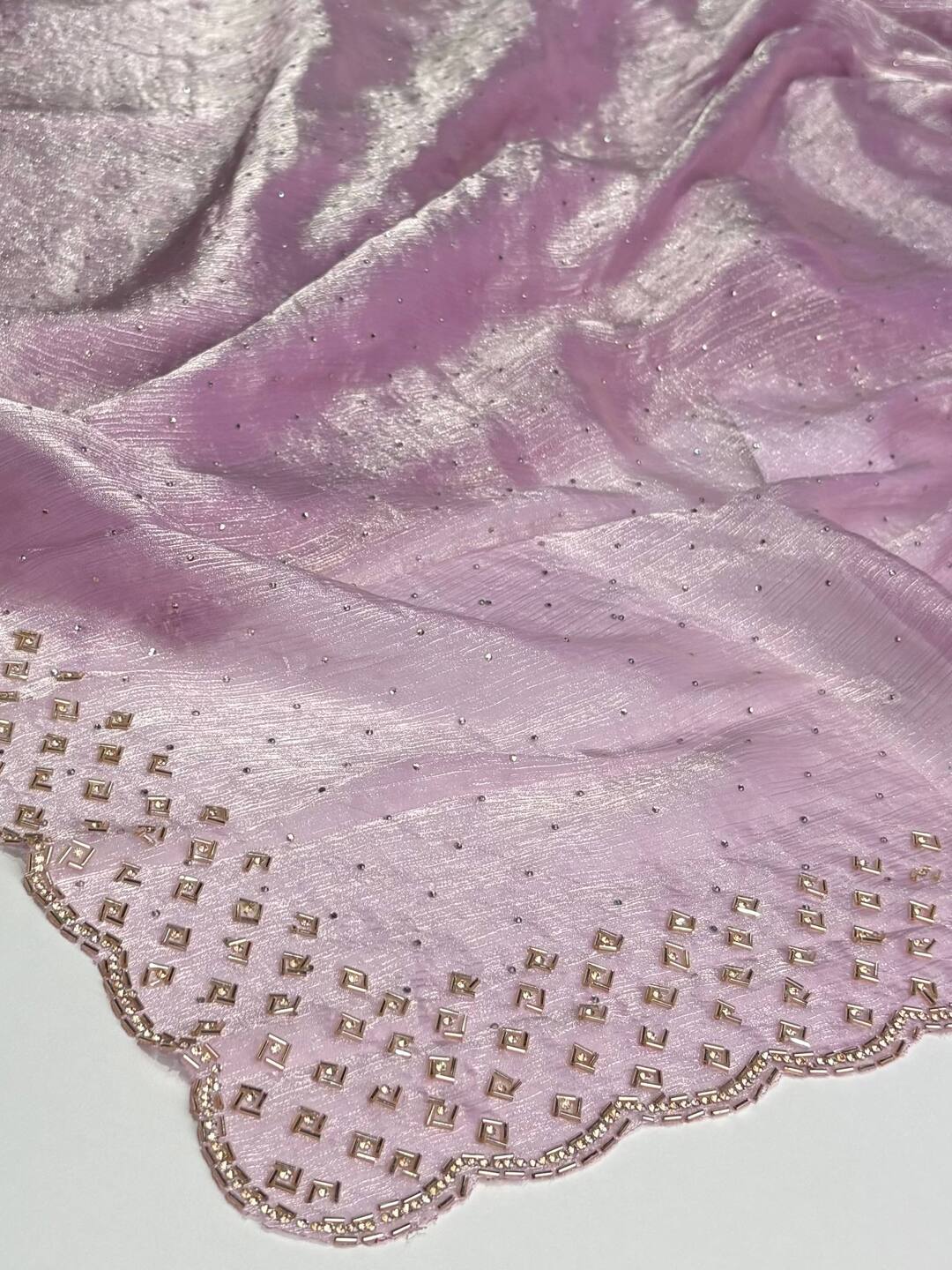 Pastel Purple Georgette saree