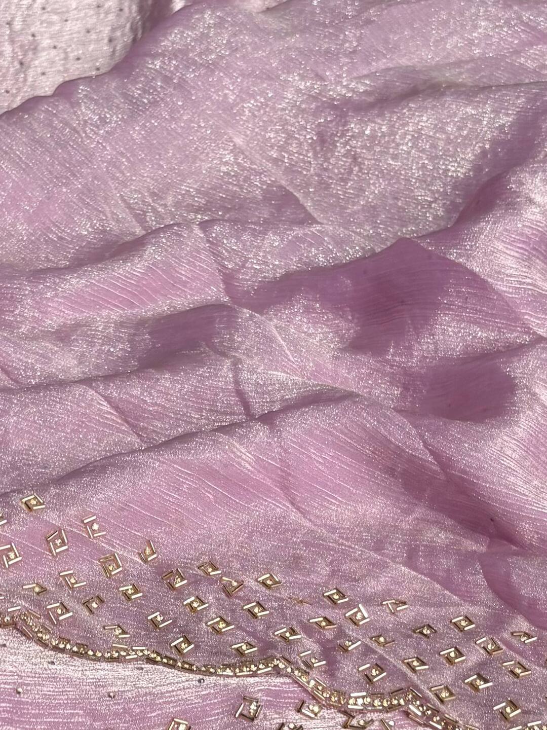 Pastel Purple Georgette saree