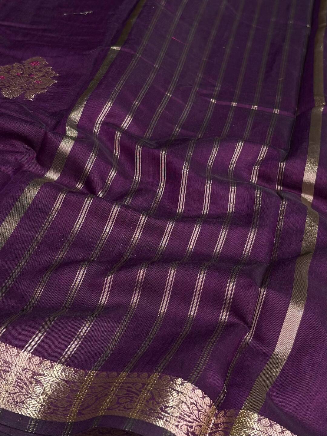 Royal Purple Soft Cotton Saree