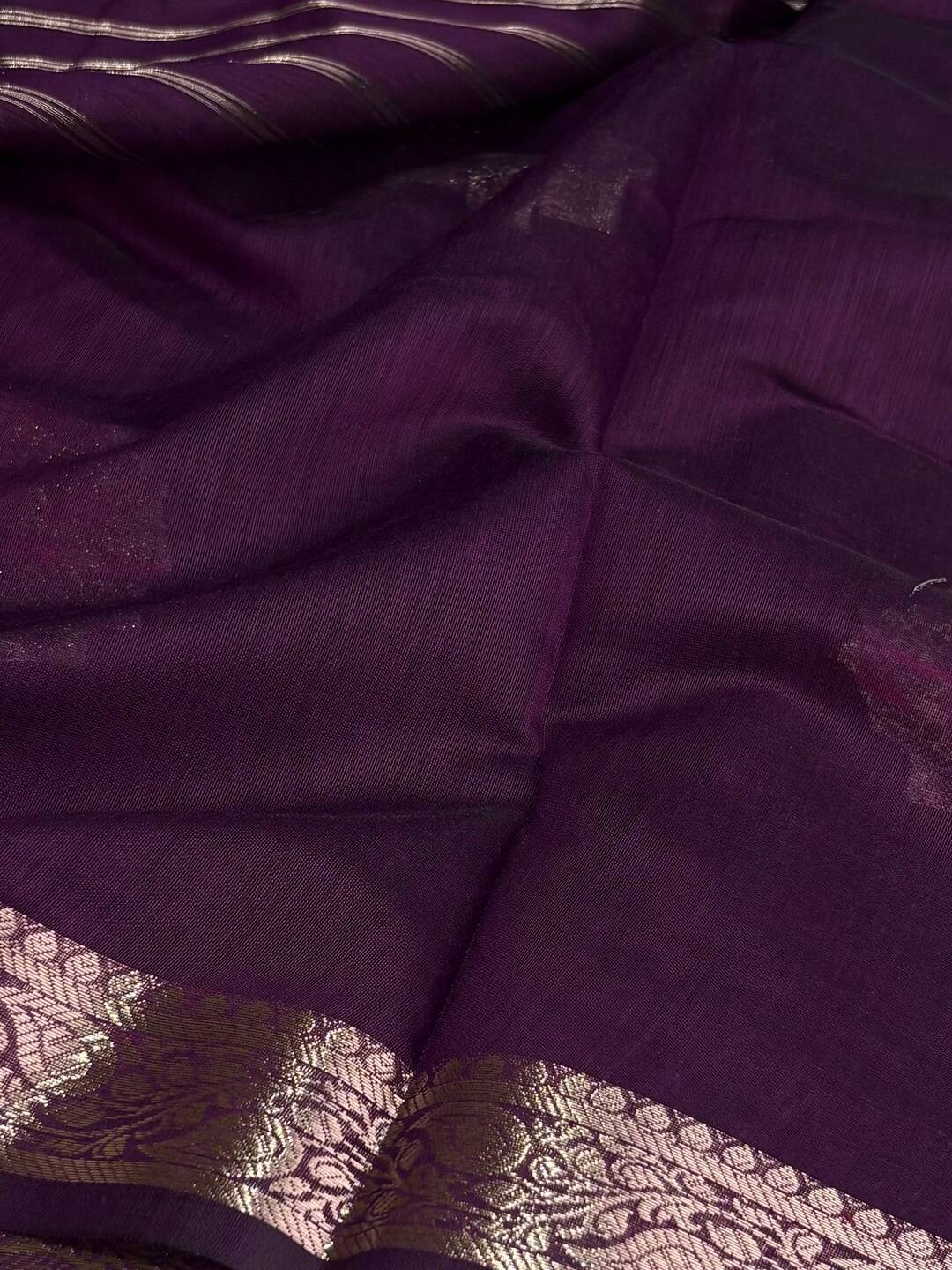 Royal Purple Soft Cotton Saree