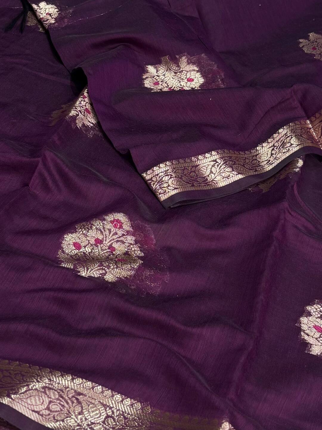 Royal Purple Soft Cotton Saree