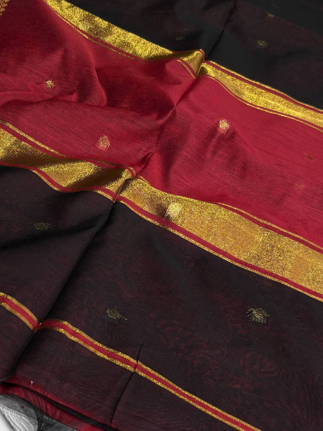 Black Soft Cotton Saree