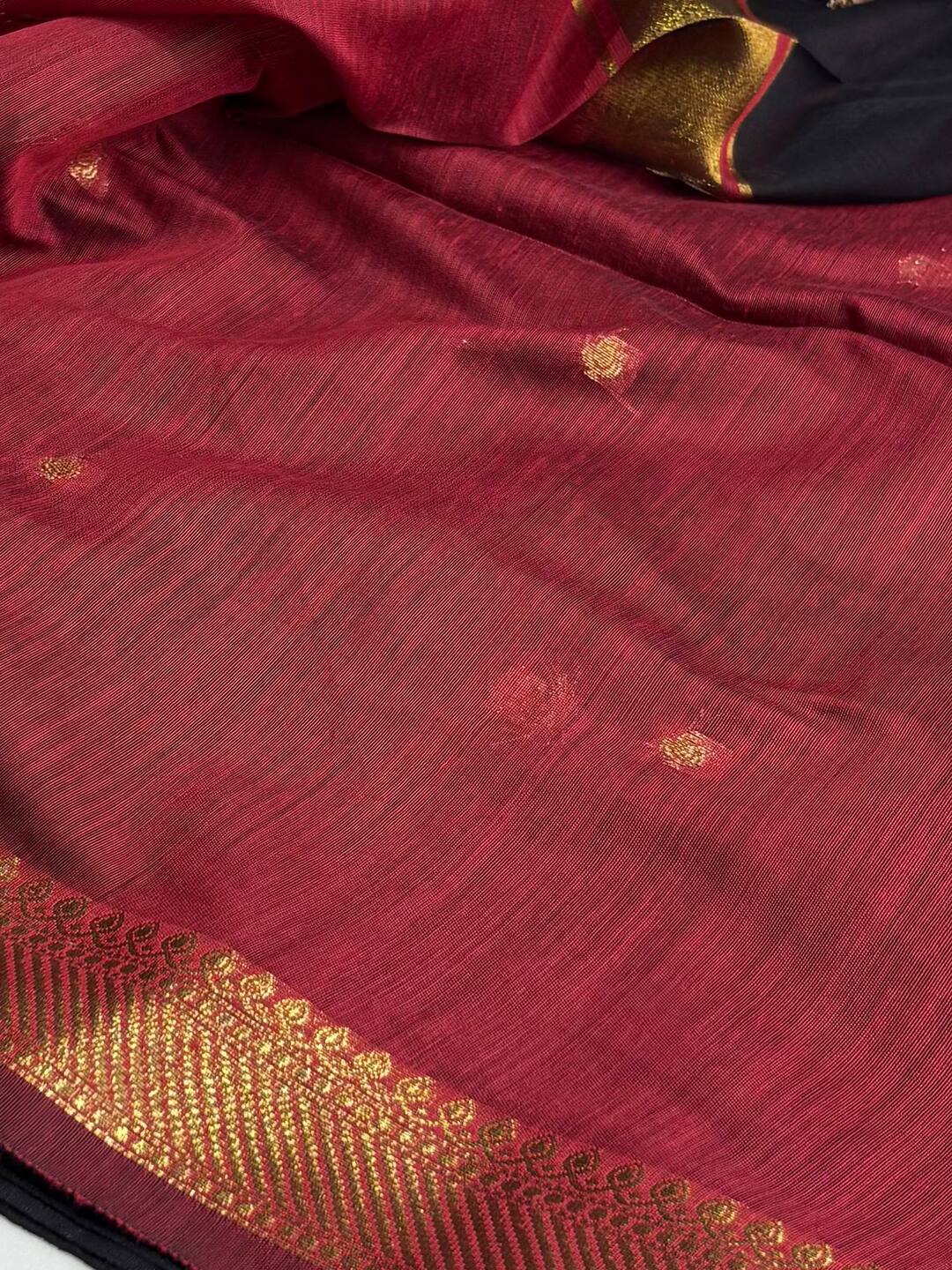 Black Soft Cotton Saree