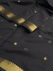 Black Soft Cotton Saree
