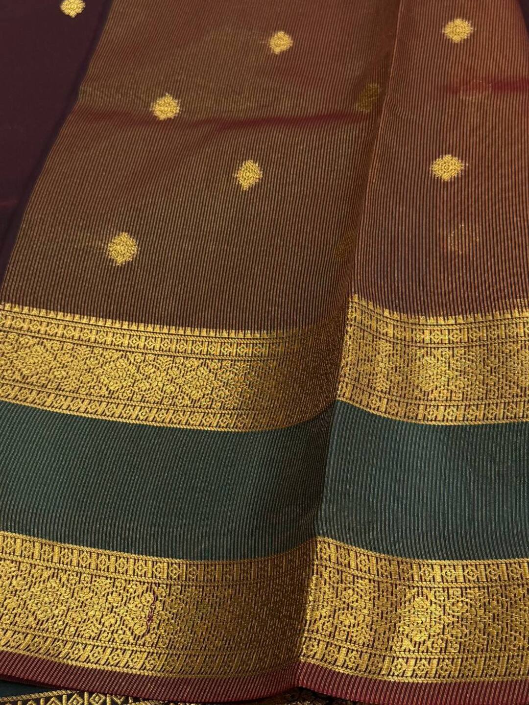 Deep Maroon Banaras Cotton Silk Saree