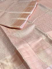 Pastel Pink Semi Kanchipuram Silk Saree