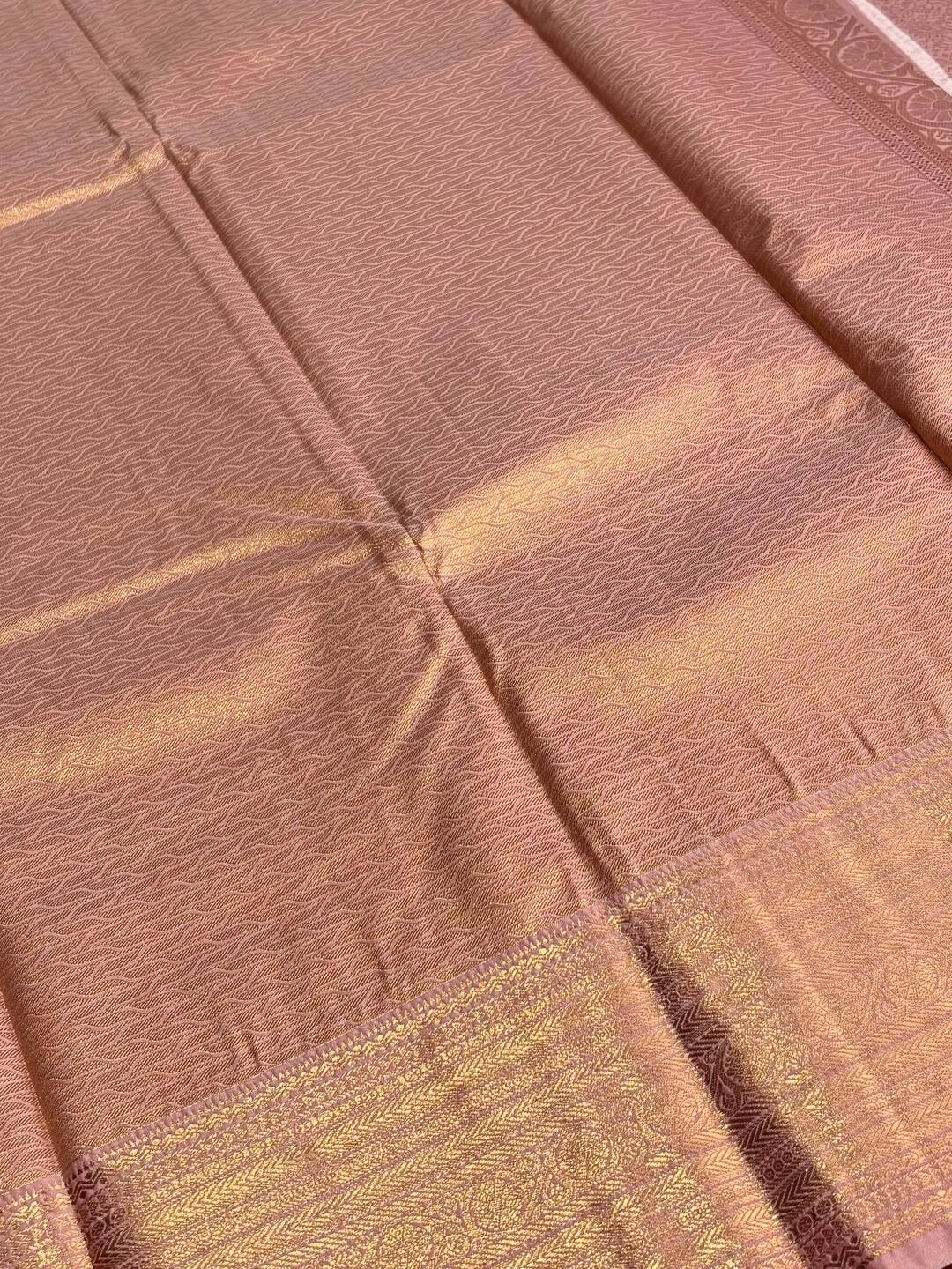 Mauve Pink Semi Kanchipuram Silk Saree
