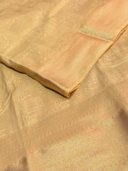Champagne Semi Kanchi Silk Saree