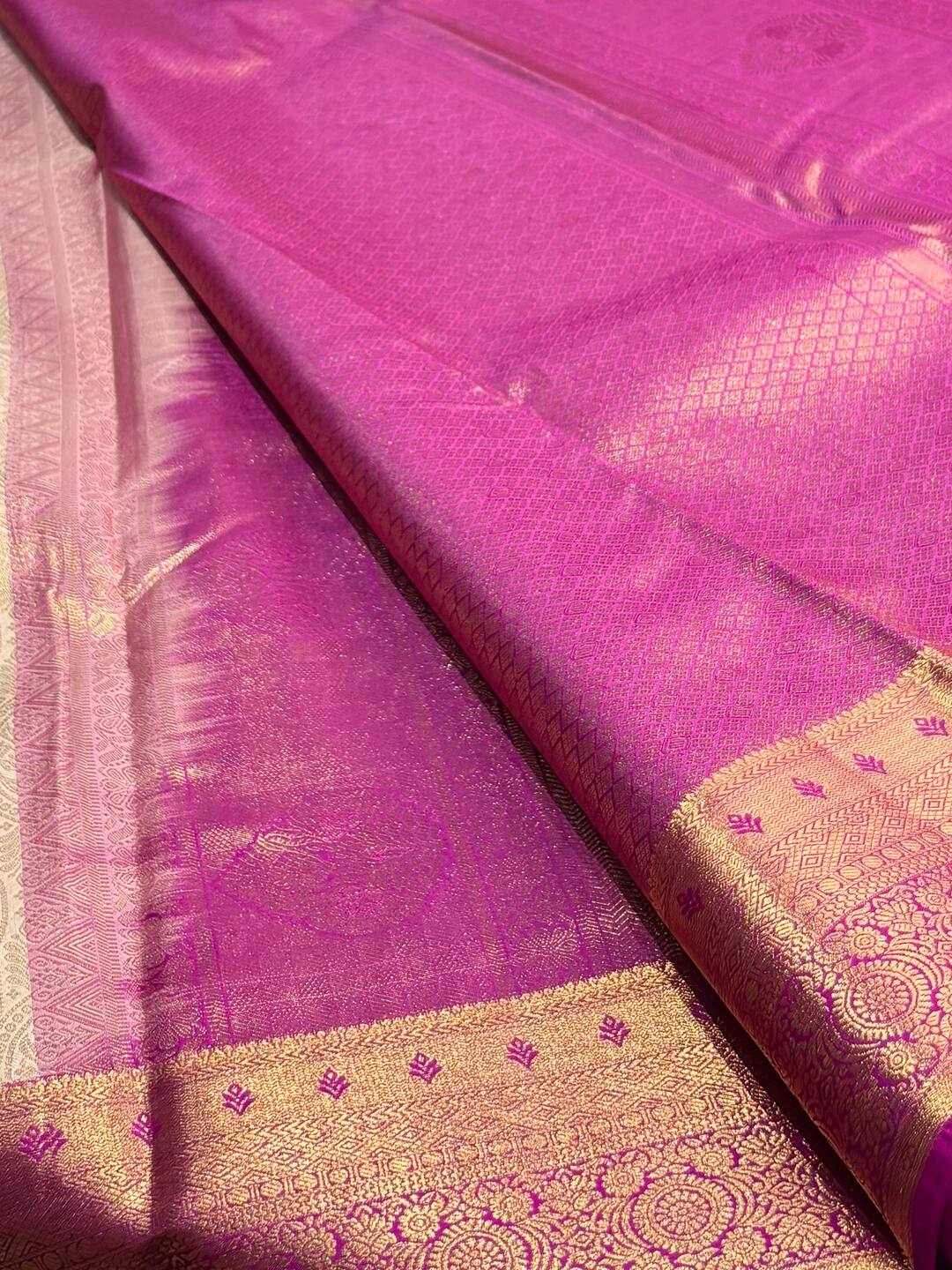 Off White Semi Kanchi Silk Saree