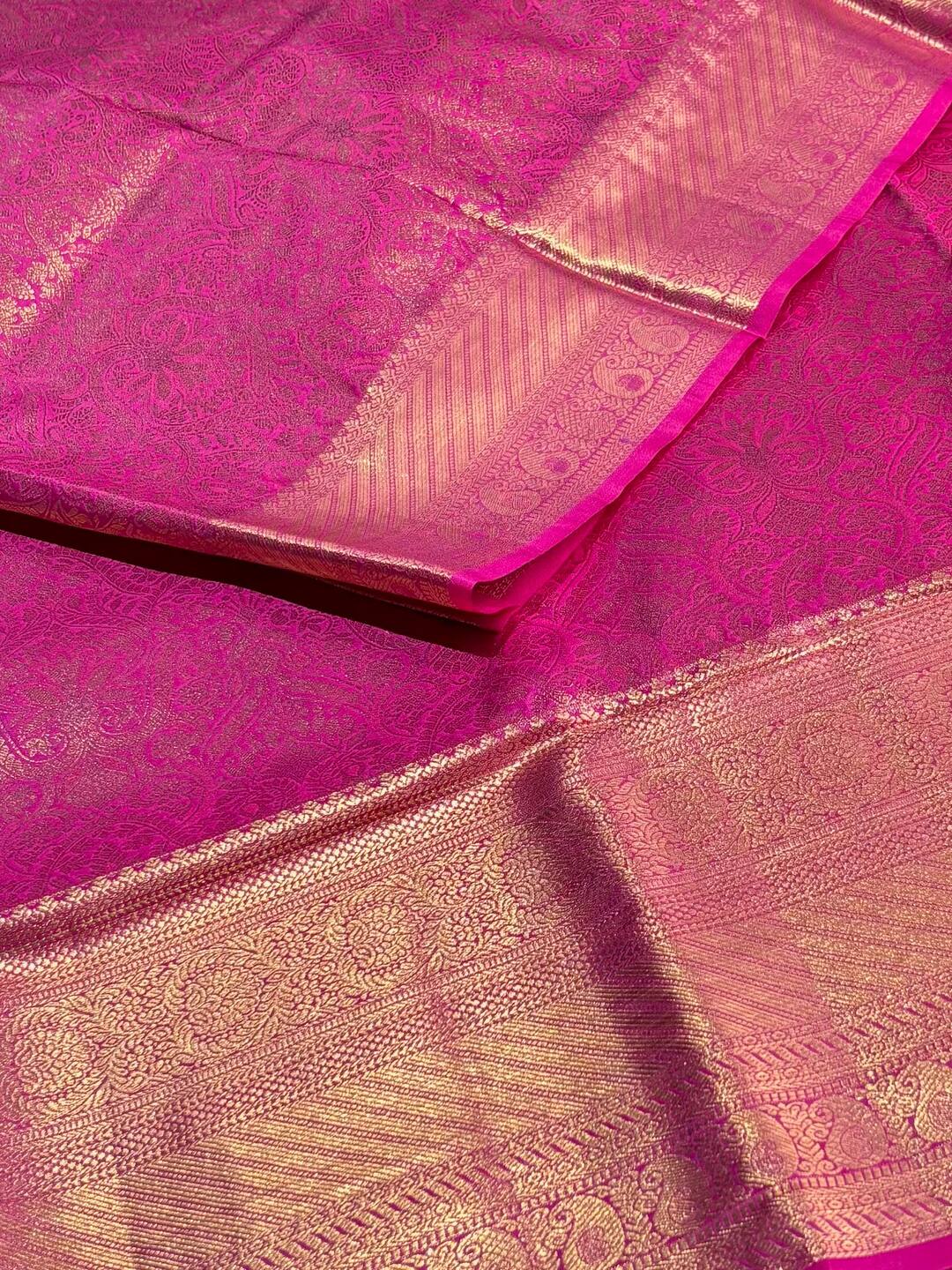 Magenta Pink Semi Kanchi Silk Saree