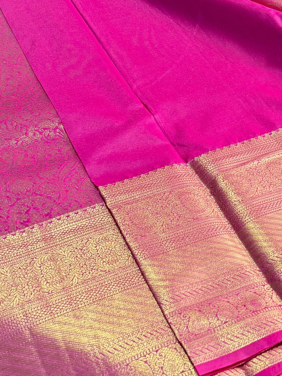 Magenta Pink Semi Kanchi Silk Saree