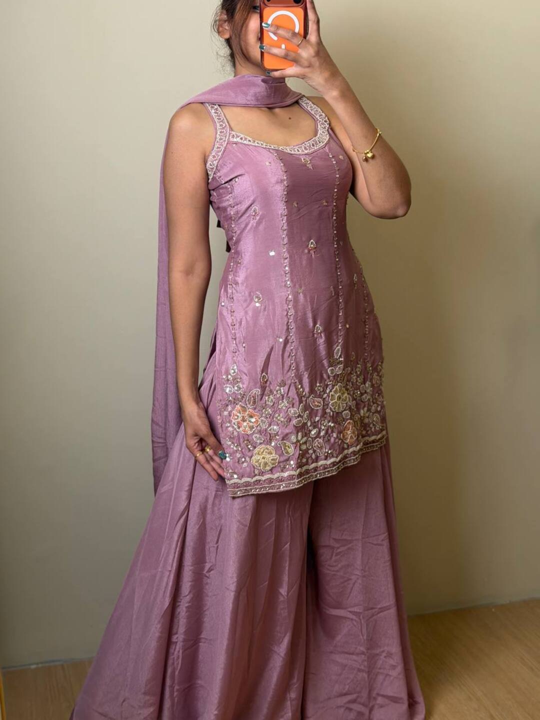 Dusty Purple 3pc Kurti Suit
