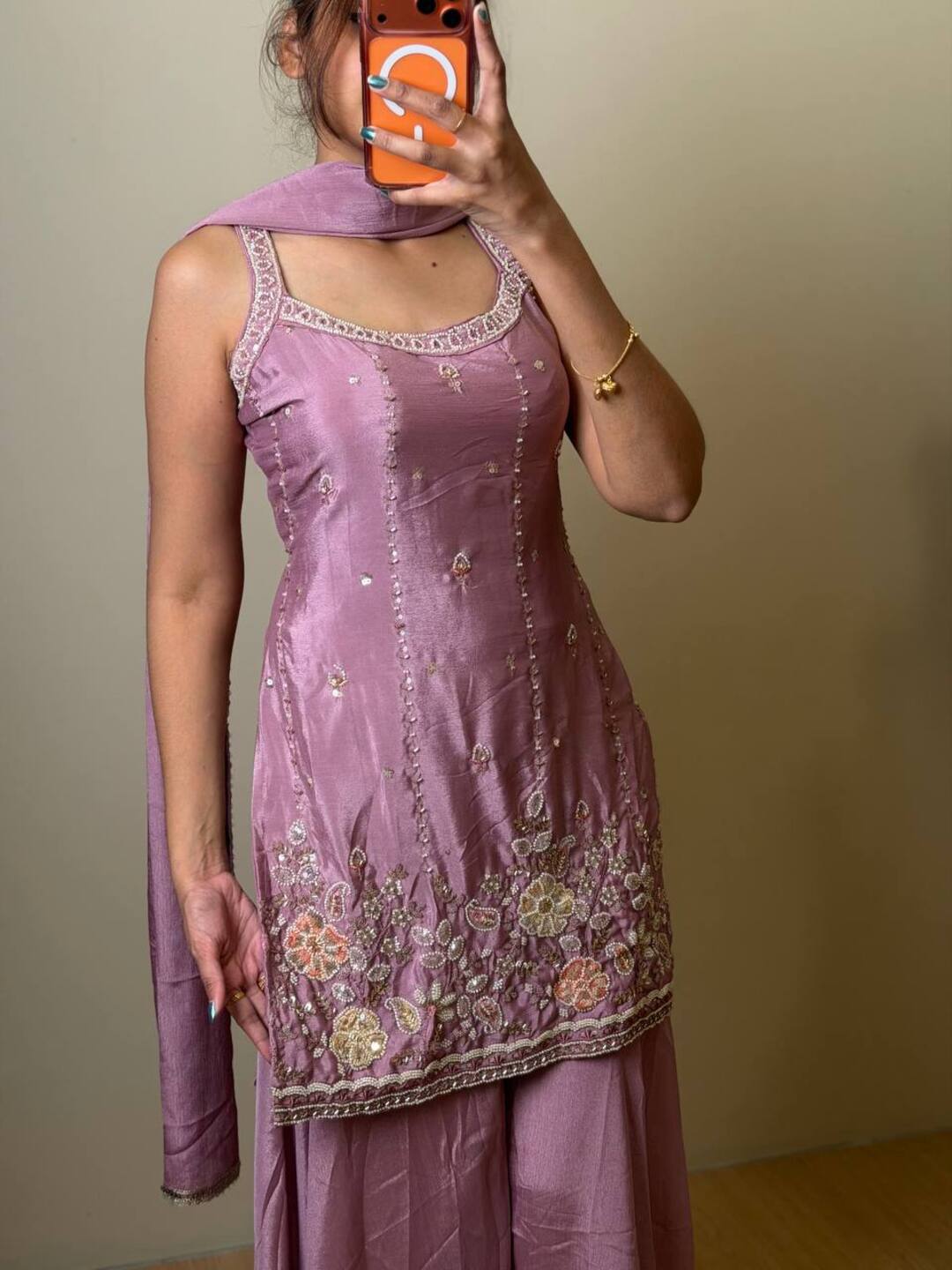 Dusty Purple 3pc Kurti Suit