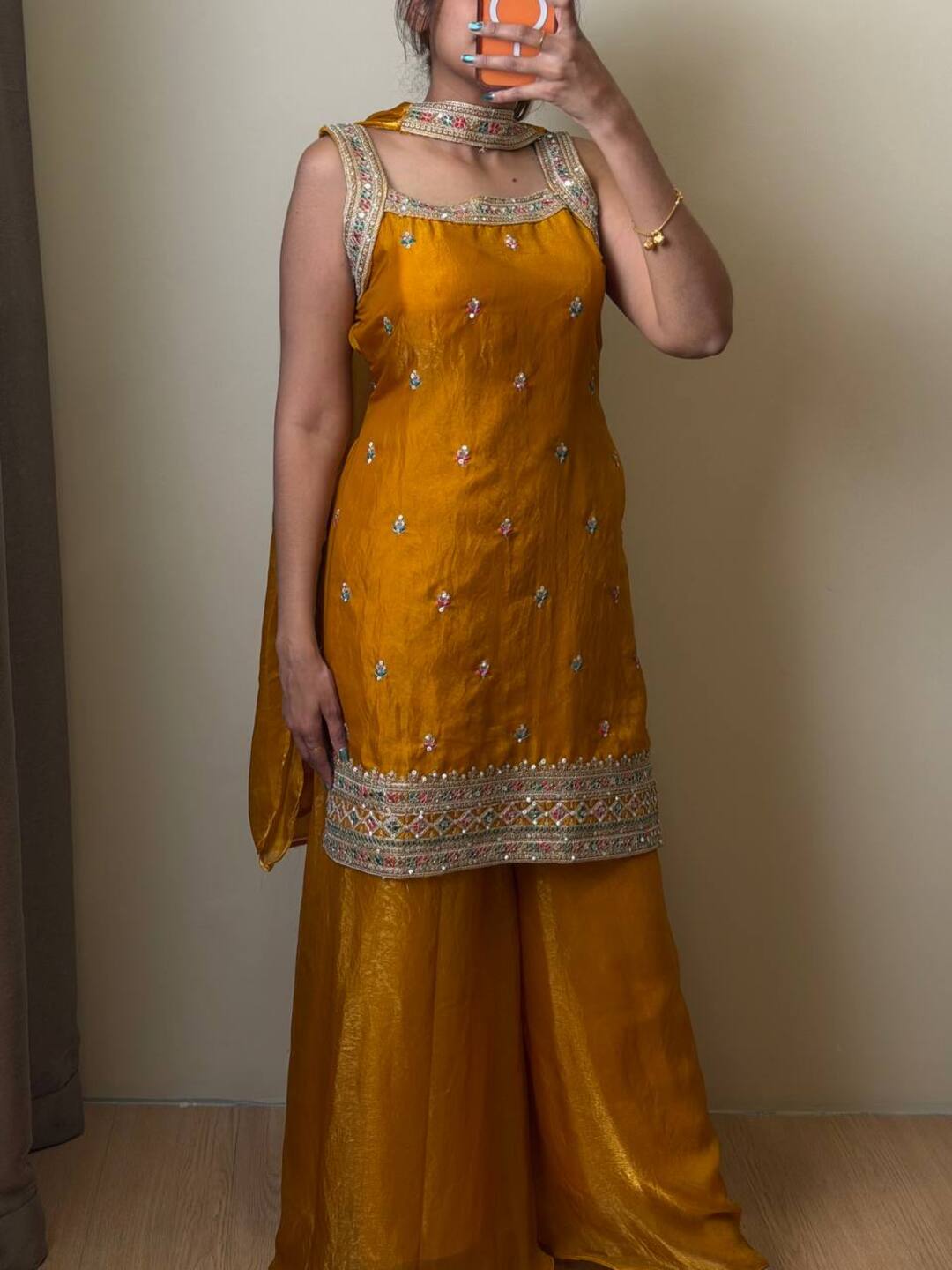 Golden Yellow 3pc Kurti Suit