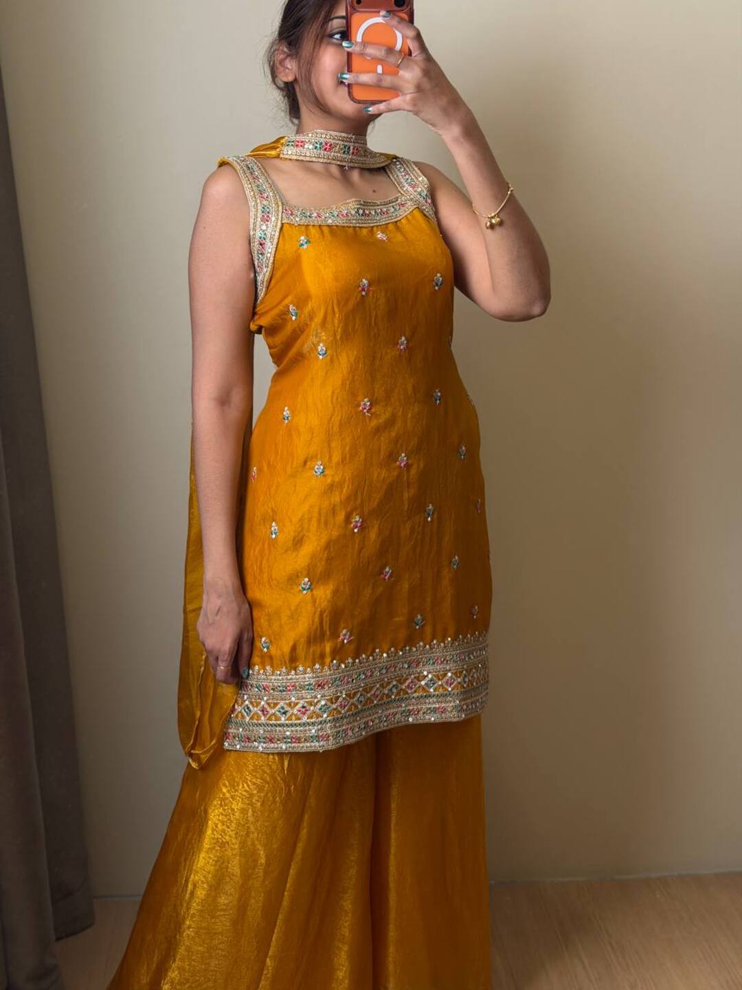 Golden Yellow 3pc Kurti Suit