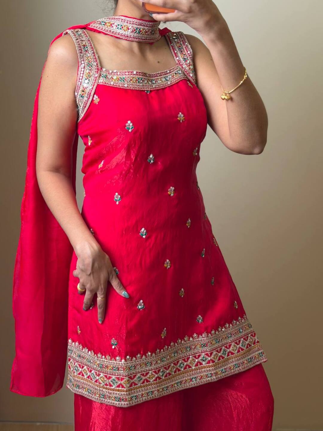 Hot Pink 3pc Kurti Suit