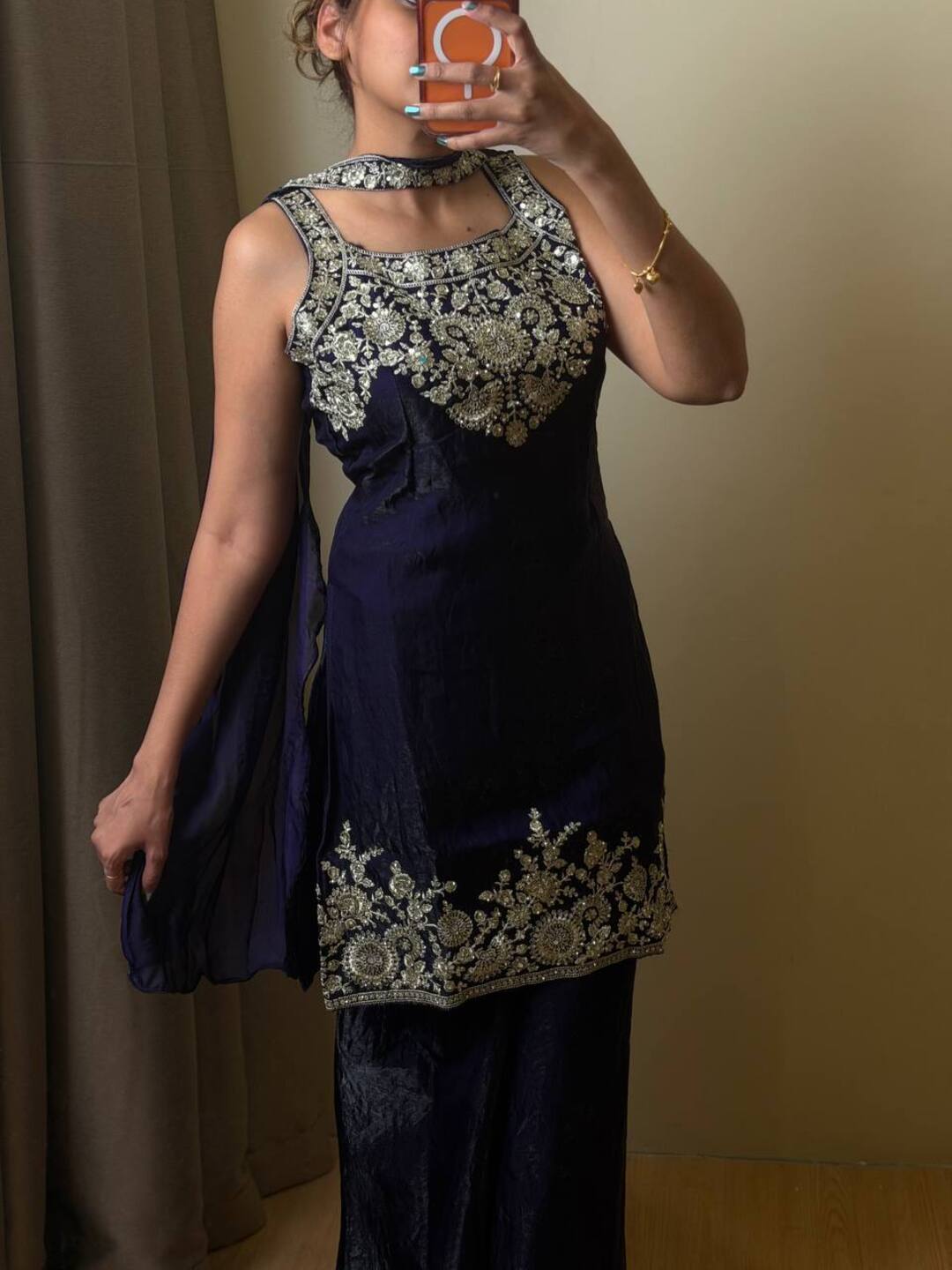 Deep Purple 3pc Kurti Suit