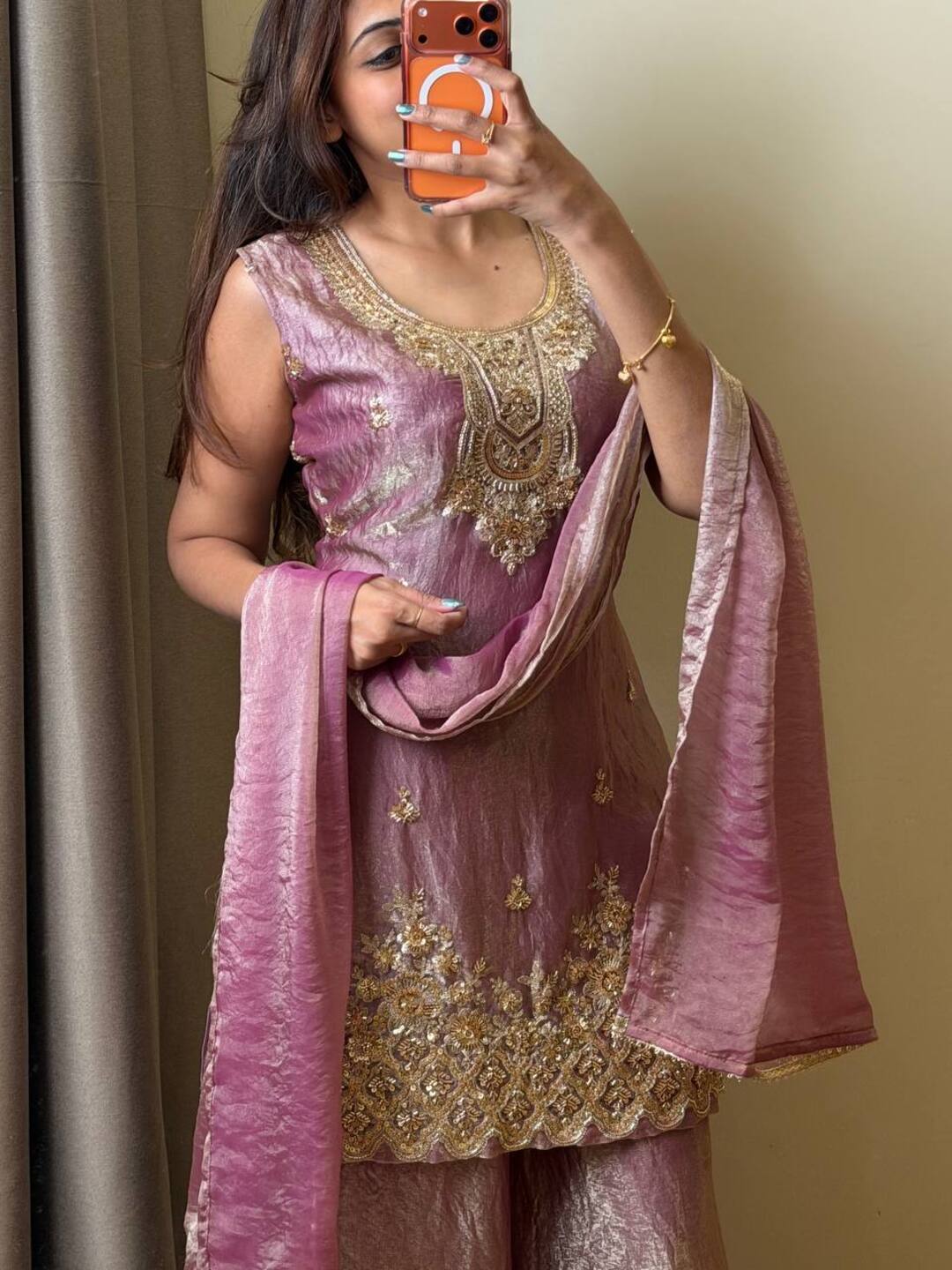 Lilac 3pc Kurti Suit