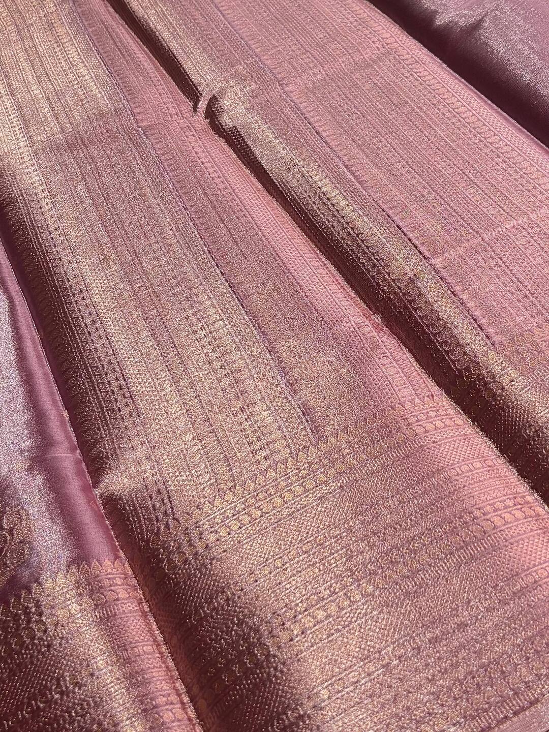 Lavender Purple Banaras Tissue Silk Saree
