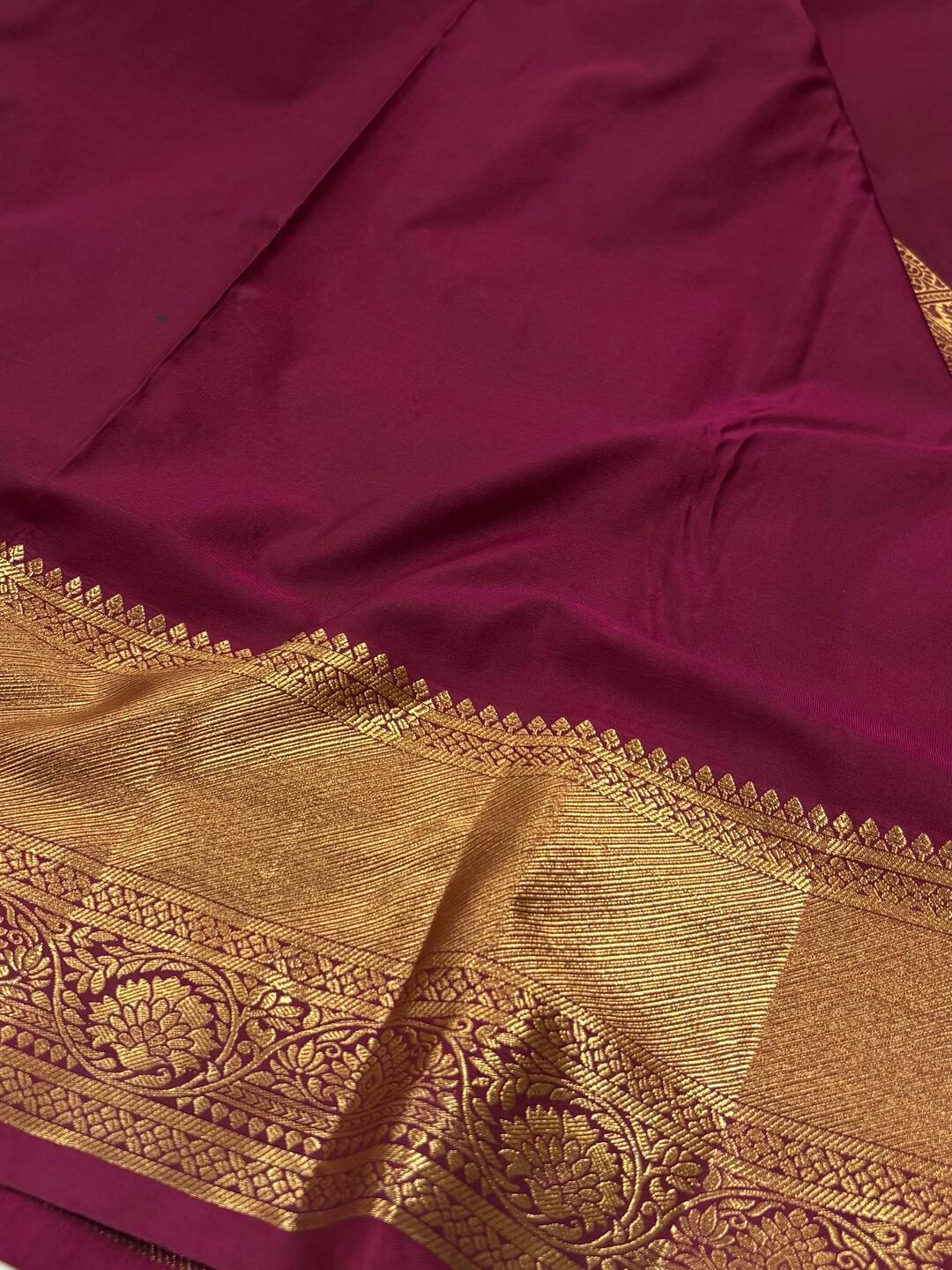 Magenta Purple Semi Kanchi Silk Saree