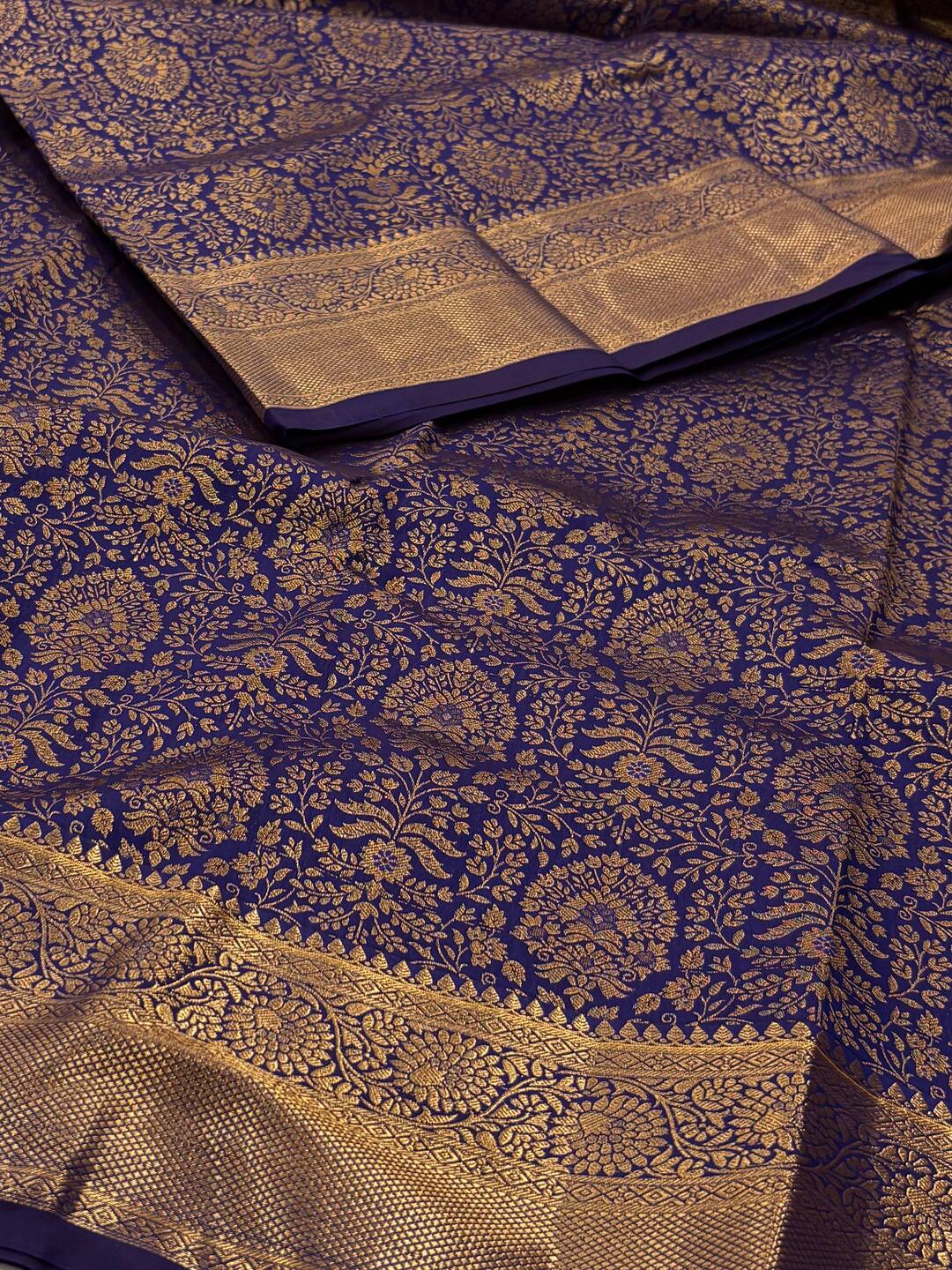 Royal Blue Semi Kanchi Silk Saree