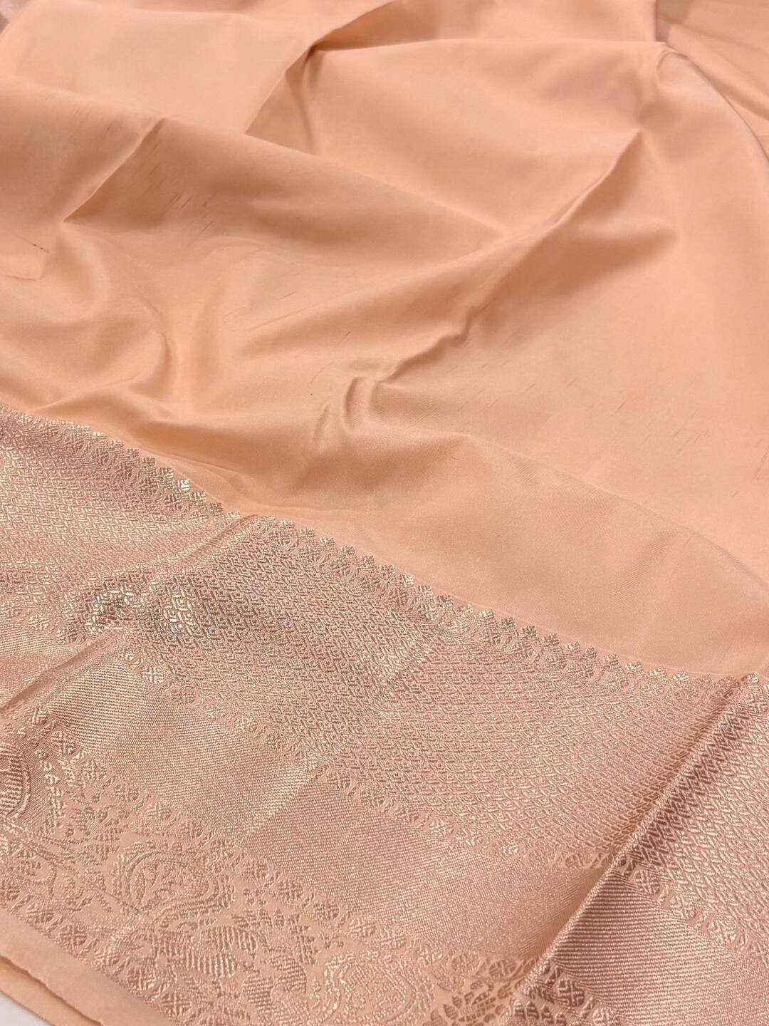 Beige Semi Kanchi Silk Saree